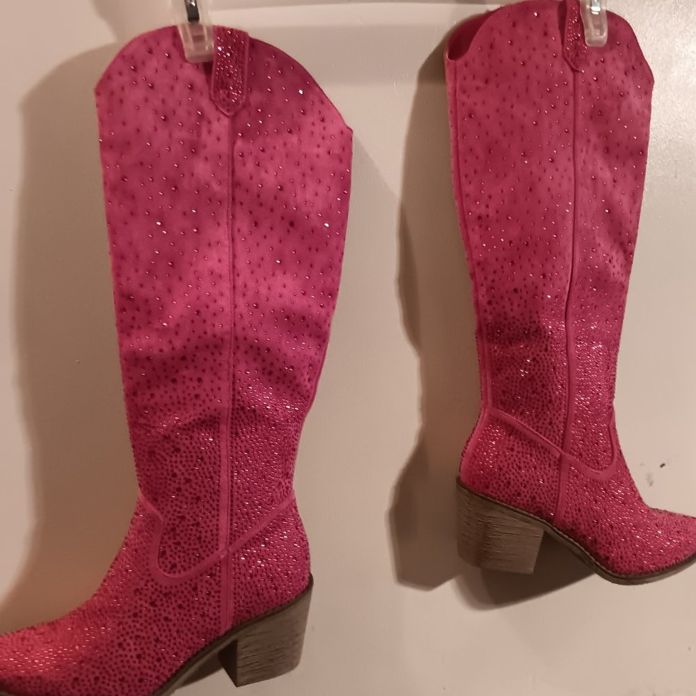 Pink Sparkly Cowboy Boots